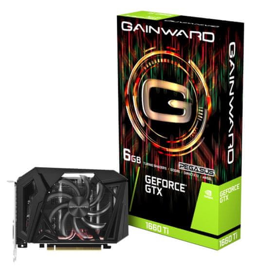 Gainward GeForce GTX 1660 Ti Pegasus grafička kartica, 6 GB GDDR6, MiniITX, DVI, HDMI, DisplayPort