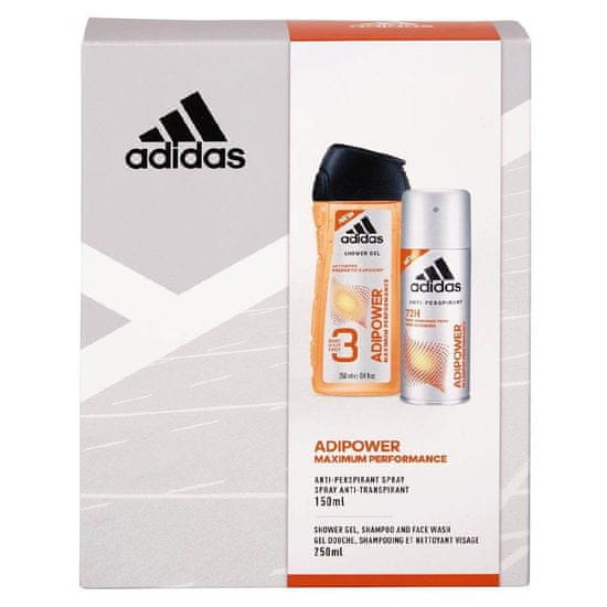 Adidas Adipower poklon set dezodorans u spreju, 150 ml + gel za tuširanje, 250ml