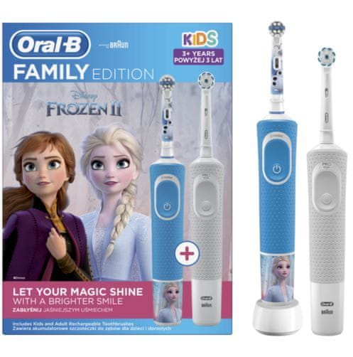 Oral-B električna četkica za zube - obiteljska serija: Vitality + Vitality Kids Snježno kraljestvo 2