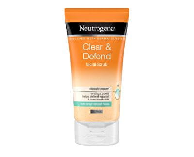 Neutrogena zaglađujući piling Clear & Defend (Facial Scrub), 150 ml