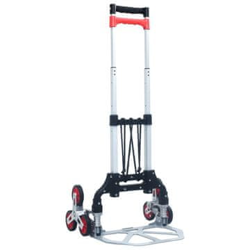 Vidaxl Sklopiva kolica za penjanje po stepenicama, 70 kg, aluminij, srebrna