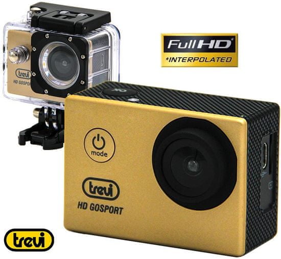 Trevi GO 2200 S2 aktivna sportska kamera, Full HD, sivo-zlatna