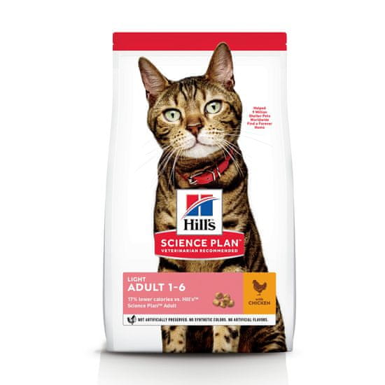 Hill's hrana za mačke Science Plan Feline Adult Light Chicken, 3 kg