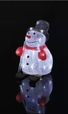 EMOS LED božićni snjegović, 28 cm, 3 × AA, vanjski, hladno bijeli, timer