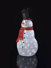 EMOS LED božićni snjegović, 61 cm, na otvorenom, toplo bijeli, timer