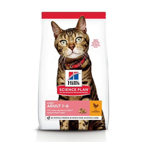 Hill's hrana za mačke Science Plan Feline Adult Light Chicken, 10 kg