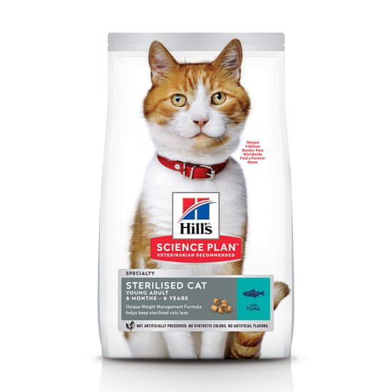 Hill's hrana za mačke Science Plan Feline Young Adult Sterilised Cat Tuna, 3 kg