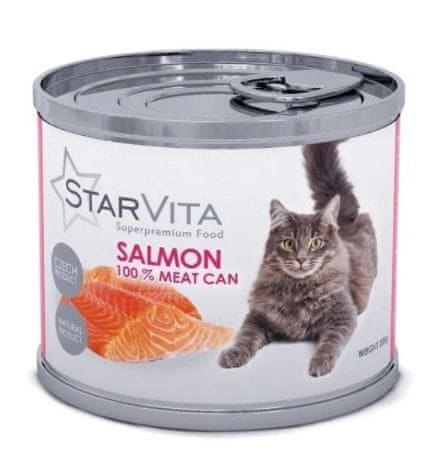 Starvita konzerva za mačke s mljevenim lososom 15x200 g