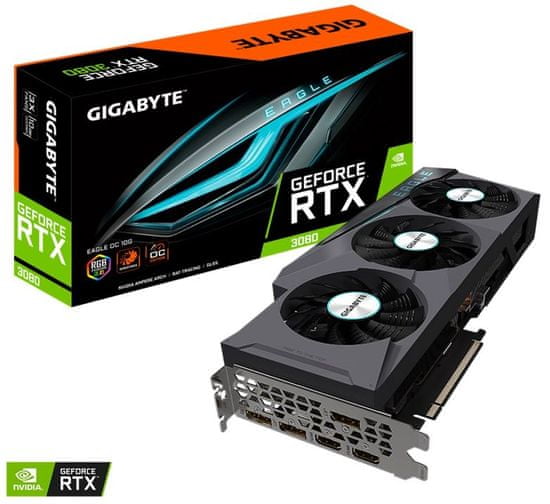 Gigabyte EAGLE OC GeForce RTX 3080 grafička kartica, 10 GB GDDR6X