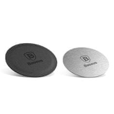 BASEUS 2x kmetalna ploča za magnetski držač mobitela za auto, srebro