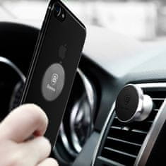 BASEUS 2x kmetalna ploča za magnetski držač mobitela za auto, srebro