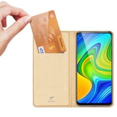 Dux Ducis Skin Pro preklopna kožna maska za Xiaomi Redmi 10X 4G / Redmi Note 9, zlato