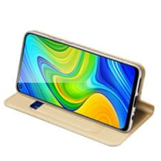 Dux Ducis Skin Pro preklopna kožna maska za Xiaomi Redmi 10X 4G / Redmi Note 9, zlato