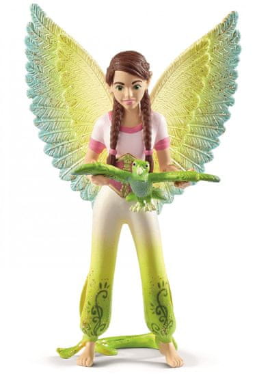 Schleich vila Sara s papagajem Kuackom 70584