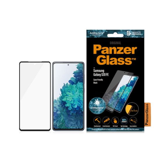 PanzerGlass Edge-to-Edge Antibacterial zaštitno staklo za Samsung Galaxy S20 FE, crno