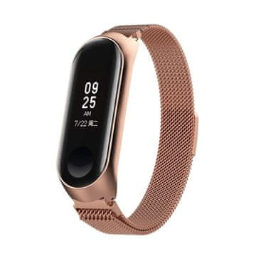 BStrap Milanese (Large) remen za Xiaomi Mi Band 3/4, rose gold