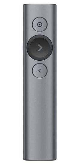Logitech bežični pokazivač Spotlight, Bluetooth/USB, sivi