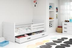 Furnitura POSTELJA RICO 90x200 s predalom in GRATIS ležiščem - BELA-BELA