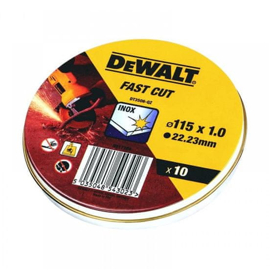 DeWalt ploča za rezanje za inox DT3506 115 mm 10 kom