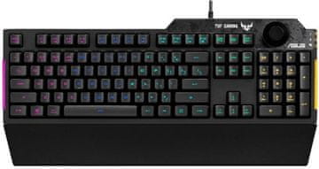 ASUS gamerska tipkovnica TUF Gaming K1, US (90MP01X0-BKUA00)