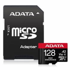 AData High Endurance MicroSDHC memorijska kartica, 128GB, UHS 3, V30, A2 + SD adapter
