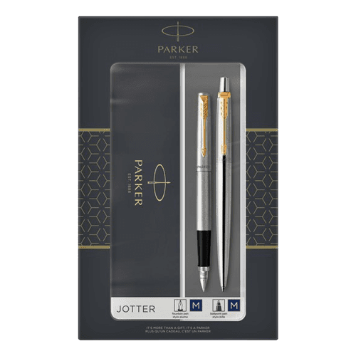 Parker Jotter Duo GT set, srebrni