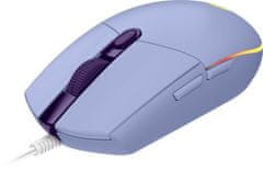 Logitech G102 LightSync gaming miš, ljubičasta