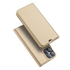 Dux Ducis Skin Pro preklopna kožna maska za iPhone 12 Pro Max, zlato