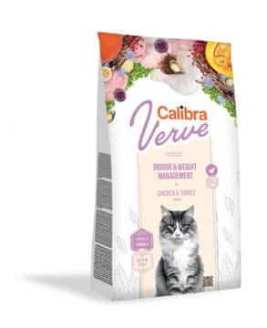 Calibra Indoor & Weight suha hrana za mačke, piletina, bez žitarica, 750 g