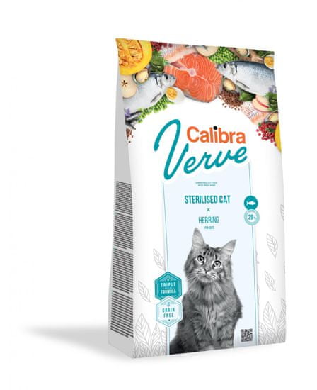 Calibra Sterilised suha hrana za mačke, haringa, bez žitarica, 750 g