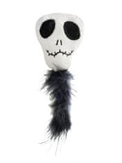 RECORD Horror mačja igračka, lubanja, s perjem, 18 cm