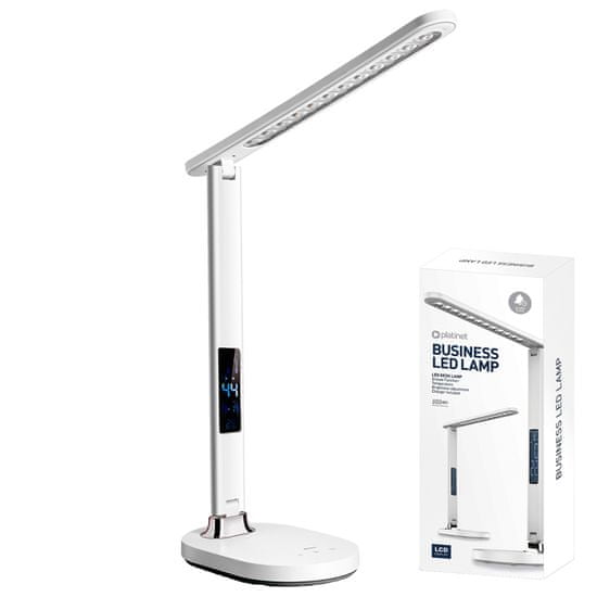 Platinet PDL081D stolna LED svjetiljka, 700 lumena, na dodir, LCD zaslon, bijela