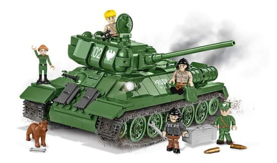 Cobi 2524 II WW Tank T-34/85 Rudy 102, 4 s tenkom + pas