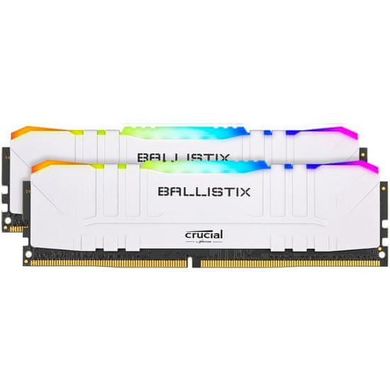 Crucial Ballistix White RGB memorija (RAM), 32 GB kit (2x16GB) DDR4, 3200 MHz, CL16, 1,35 V (BL2K16G32C16U4WL)