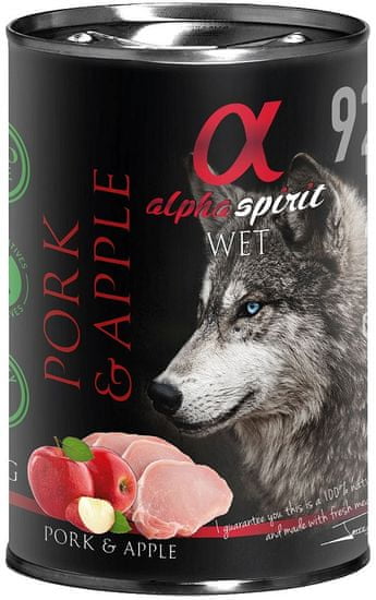 Alpha Spirit Pork & Apple hrana za pse, svinjetina, jabuka, 400 g