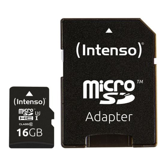 Intenso Pro Micro SDXC memorijska kartica, 16 GB, 90 MB/s, UHS-I + SD adapter