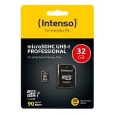 Intenso Pro Micro SDXC memorijska kartica, 32 GB, 90 MB/s + SD adapter