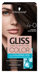 Schwarzkopf Gliss Color Care & Moisture boja za kosu, 4-0 Natural Dark Brown