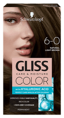 Schwarzkopf Gliss Color Care & Moisture boja za kosu, 6-0 Natural Light Brown