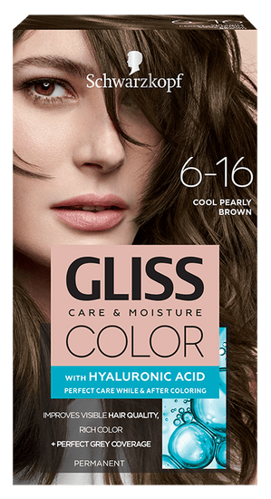 Schwarzkopf Gliss Color Care & Moisture boja za kosu, 6-16 Cool Pearly Brown