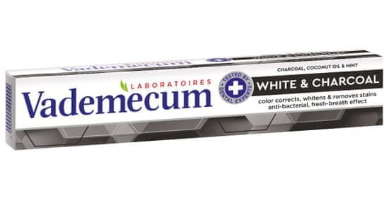 Vademecum Vademecum Premium zubna pasta, White & Charcoal, menta, ugljen i kokosovo ulje, 75 ml