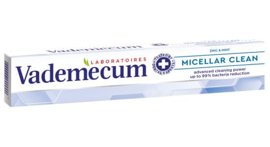 Vademecum Vademecum Premium zubna pasta, Micellar Clean, cink i menta, 75 ml