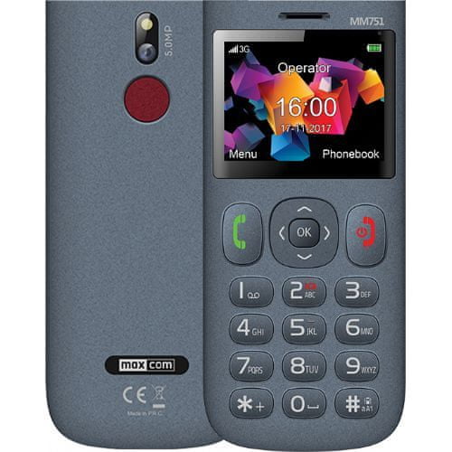 MaxCom MM751 mobilni telefon, crni