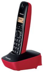 Panasonic KX TG1611 stacionarni telefon, crveni