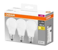 Osram žarulja LED BASE CL A FR 60, neprozirna, 8,5 W / 827, E27, 3 komada