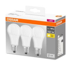 Osram žarulja LED BASE CL A FR 100, neprozirna, 14 W / 827, E27, 3 komada
