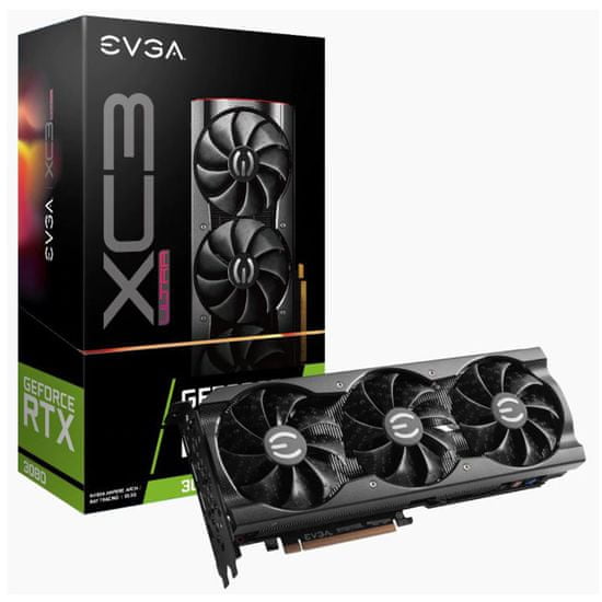 Evga GeForce RTX 3080 XC3 ULTRA GAMING grafička kartica, 10 GB GDDR6X, ARGB LED (10G-P5-3885-KR)