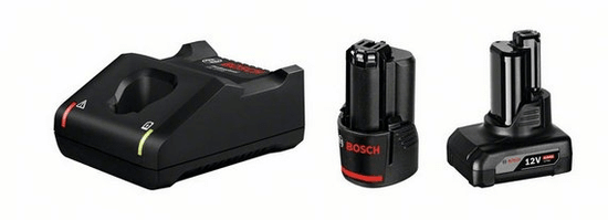 BOSCH Professional akumulatorski komplet 1x GBA 12V 2.0 Ah, 1x GBA 12V 4.0 Ah + GAL 12V-40 (1600A01NC9)