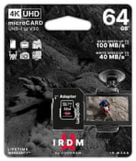 IRDM memorijska kartica microSDXC 64 GB, adapter