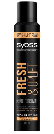 Syoss šampon za suho pranje, u pjeni, Fresh & Uplift, 200 ml